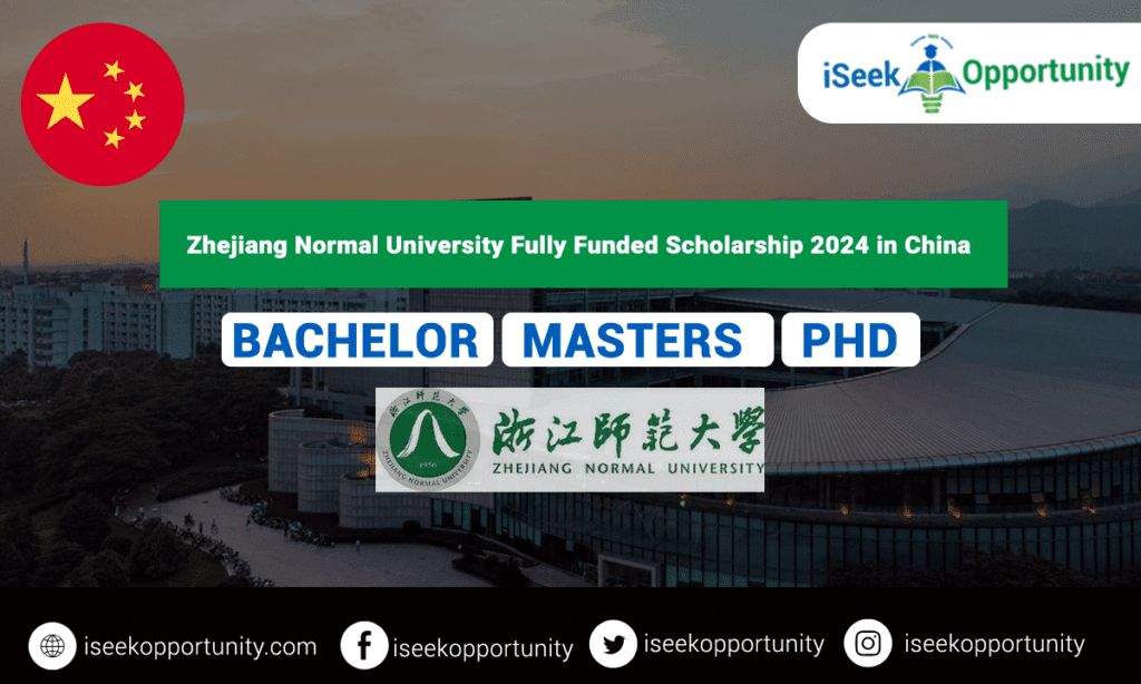Zhejiang Normal University Scholarship 2024 in China