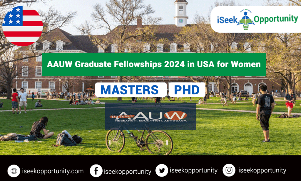 AAUW International Graduate Fellowships 2024 in USA for Women