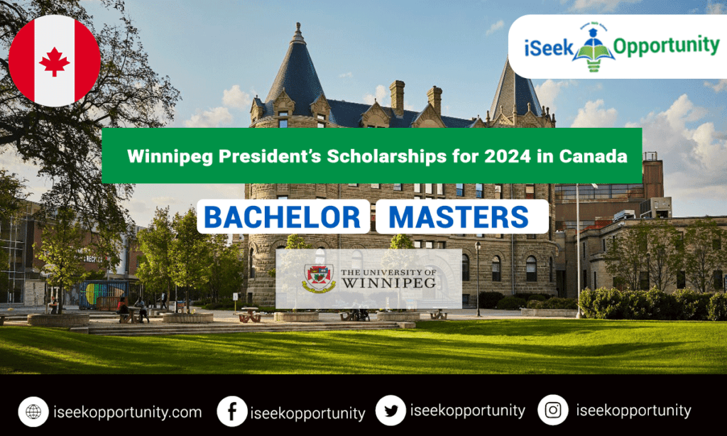 University of Winnipeg President’s Scholarship Program 2024 in Canada
