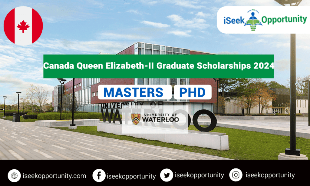 Waterloo Queen Elizabeth II Graduate Scholarships for 2024 in Canada
