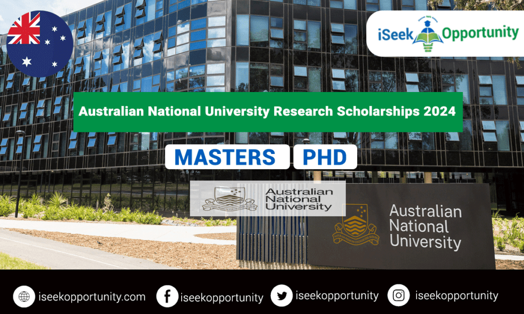 Australian National University Postgraduate Research Scholarships 2024-2025