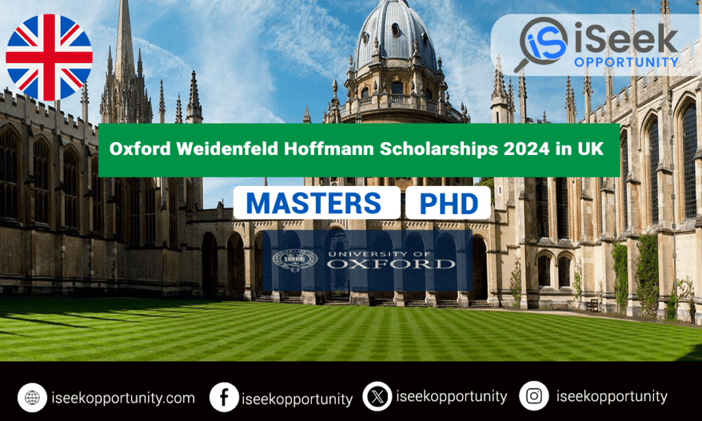 Oxford Weidenfeld Hoffmann Graduate Scholarships 2024 in the UK