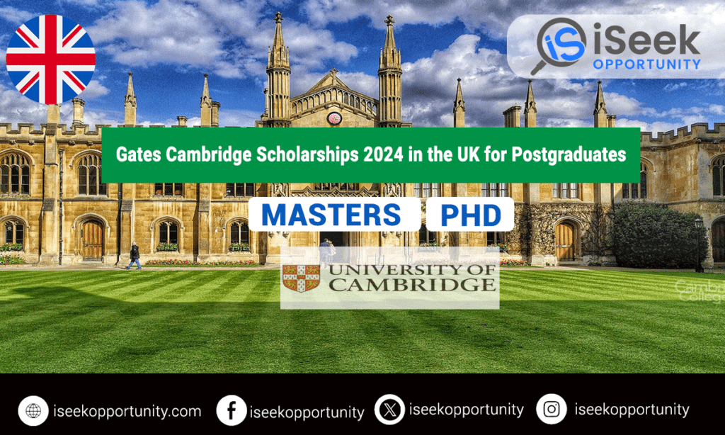 Gates Cambridge Scholarships 2024 in the UK for Postgraduate Studies