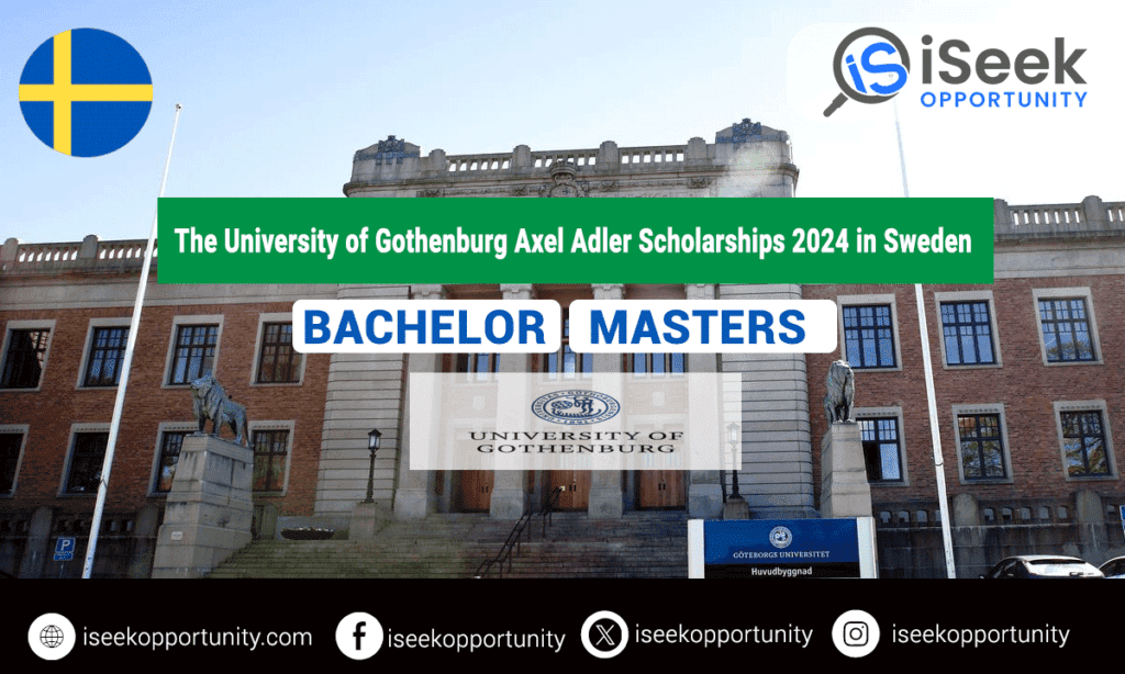 The University of Gothenburg Axel Adler Scholarships 2024 in Sweden