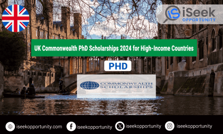 Commonwealth PhD Scholarships 2024 for High-Income Countries in the UK