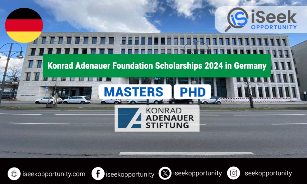 Konrad Adenauer Foundation Scholarships 2024 in Germany for Postgraduate Studies