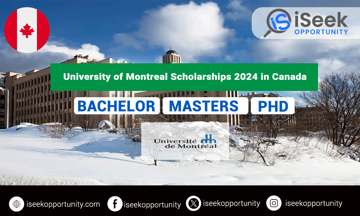 University of Montreal Scholarships 2024 in Canada for International