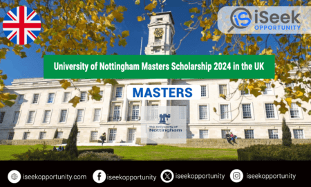 University of Nottingham Developing Solutions Masters Scholarship 2024 in the UK