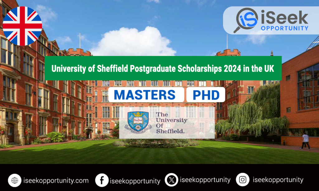 University of Sheffield Postgraduate Taught Merit Scholarships 2024 in the UK